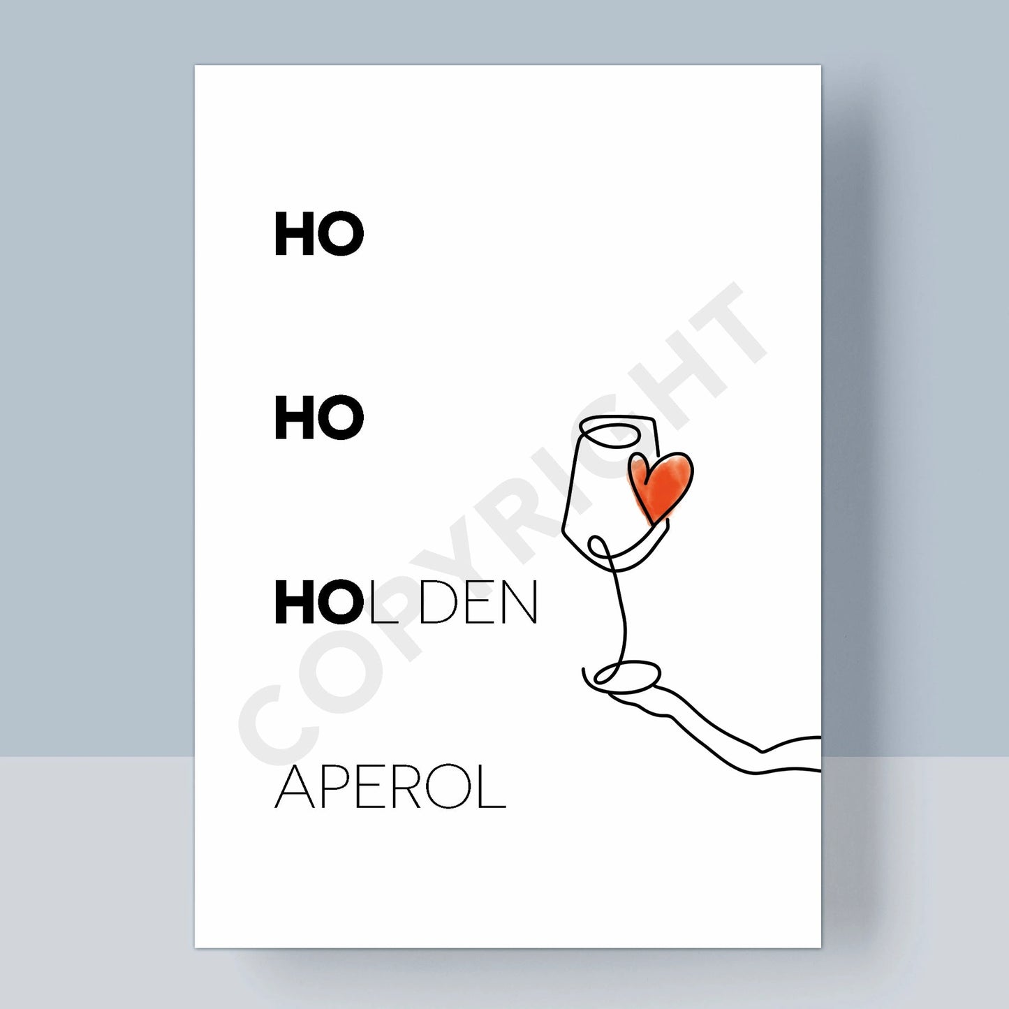 POSTKARTE - HO HO HOL DEN APEROL