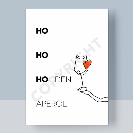 POSTKARTE - HO HO HOL DEN APEROL
