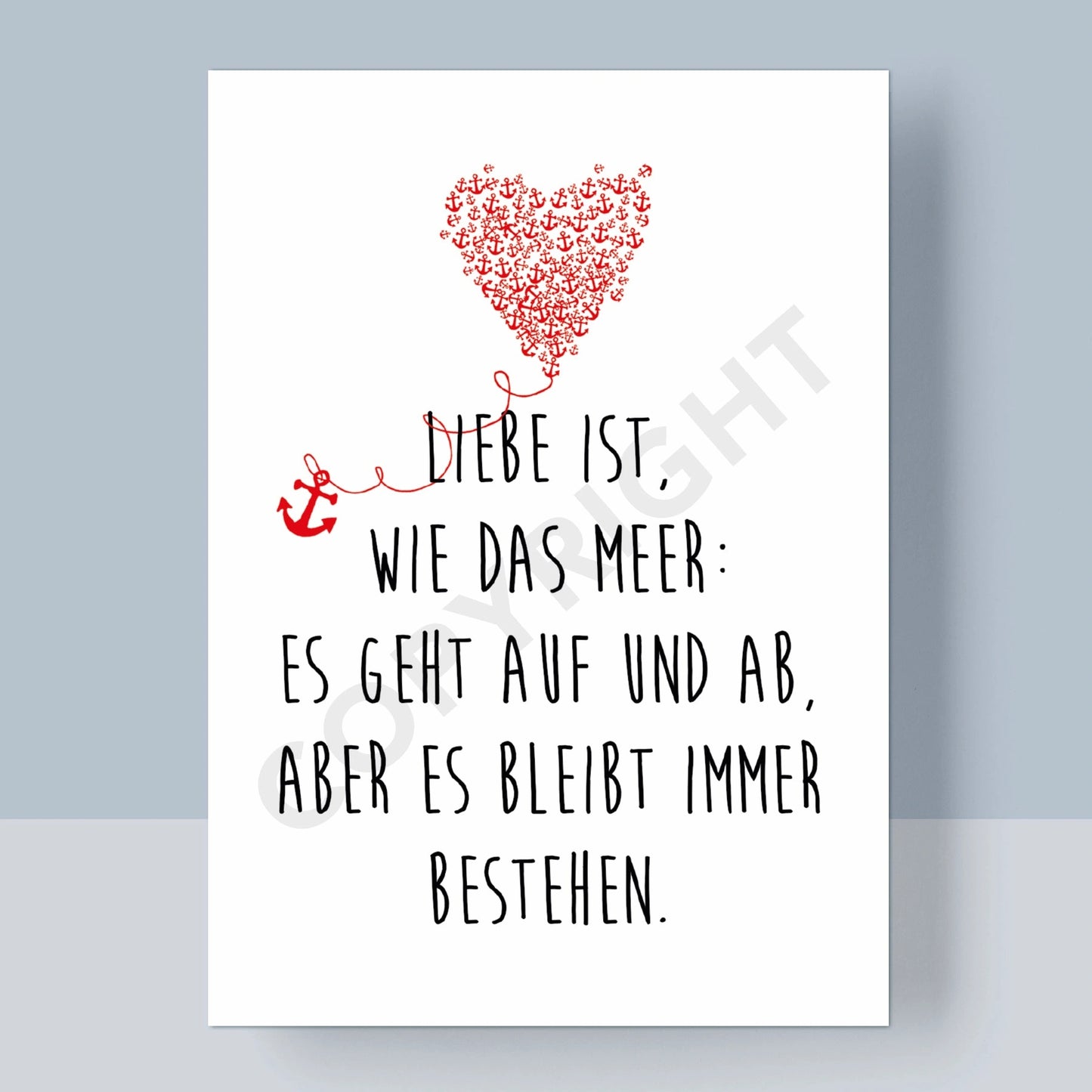 POSTKARTE - LIEBE IST WIE DAS MEER