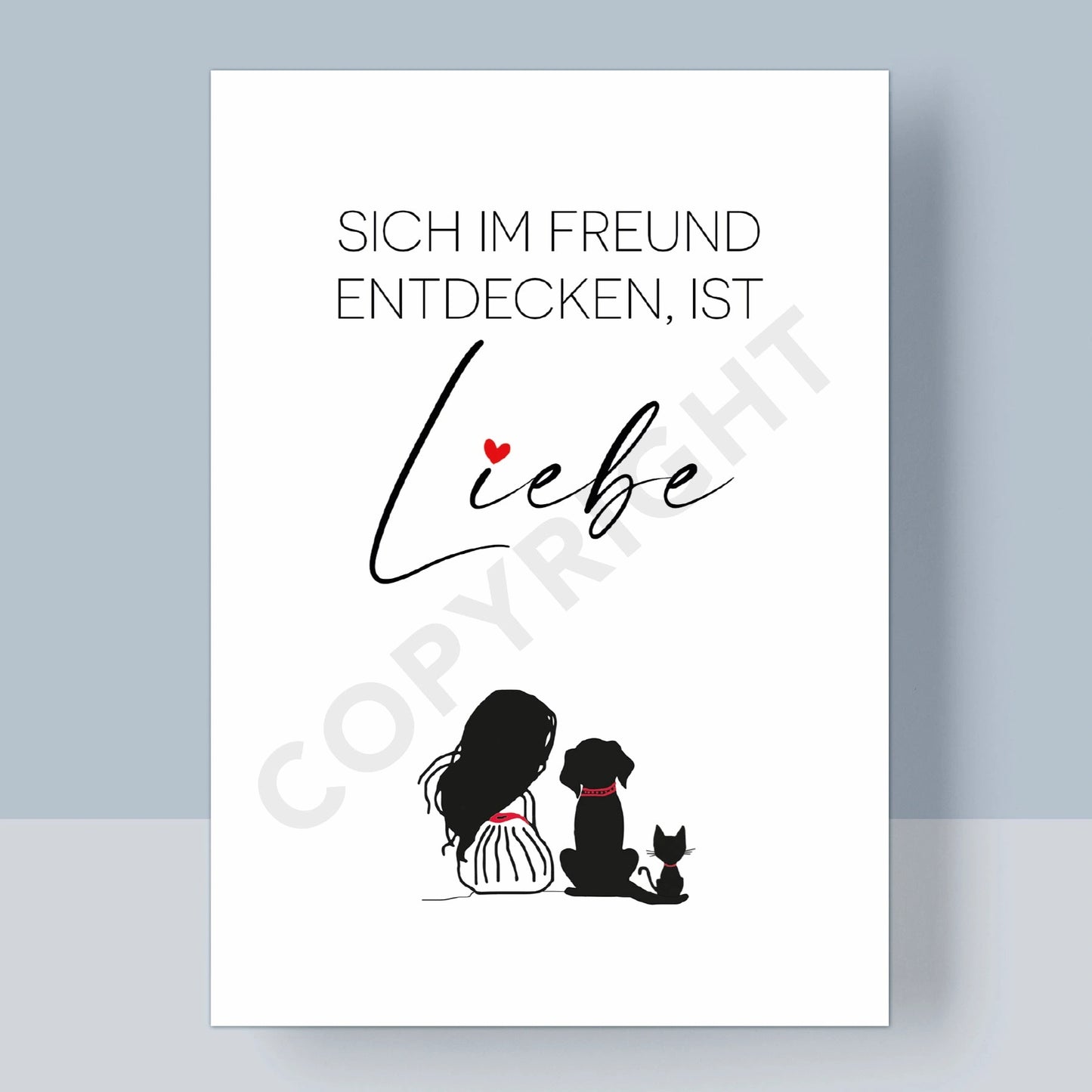 POSTKARTE - SICH IM FREUND ENTDECKEN IST LIEBE