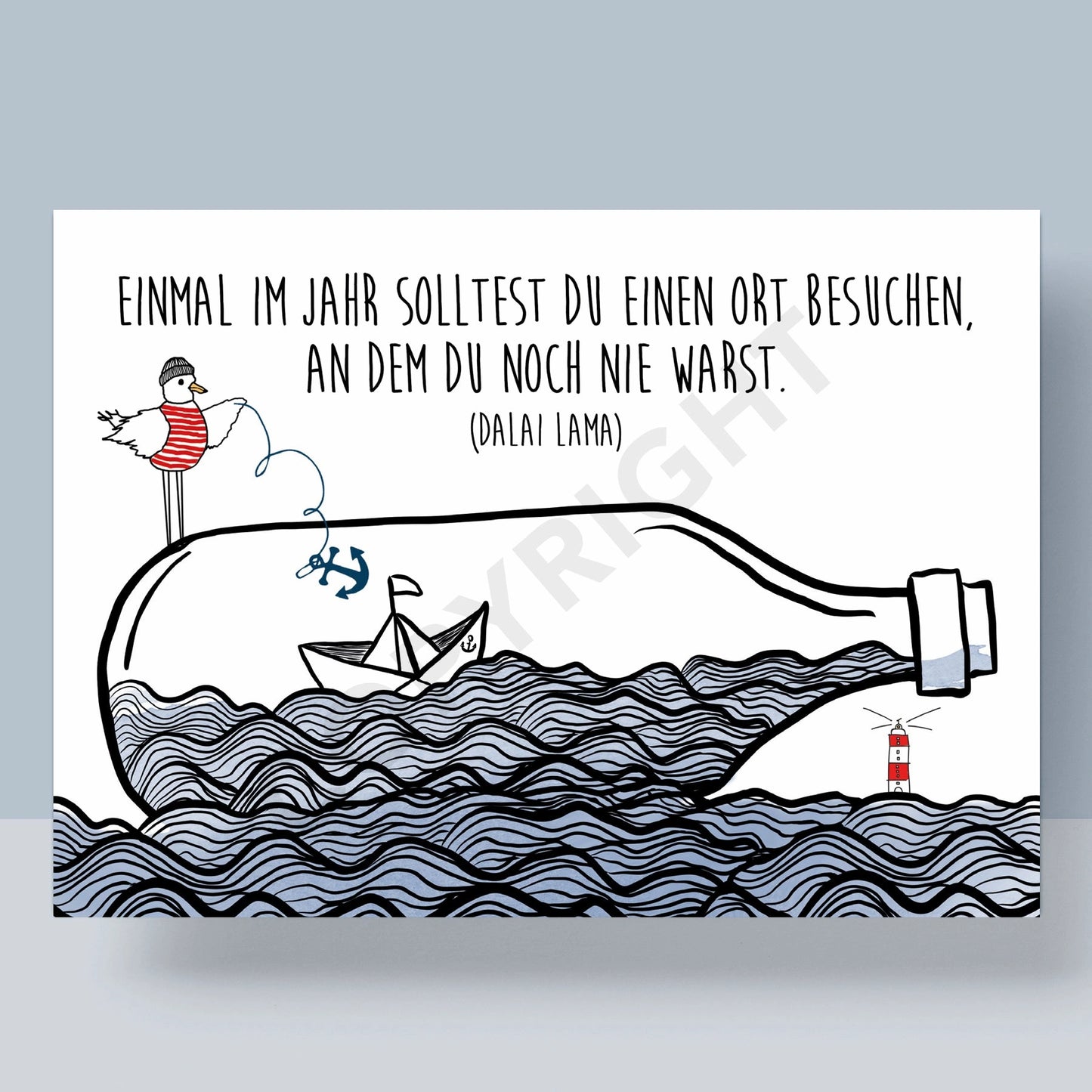 POSTKARTE - EINMAL IM JAHR SOLLTEST DU EINEN ORT BESUCHEN