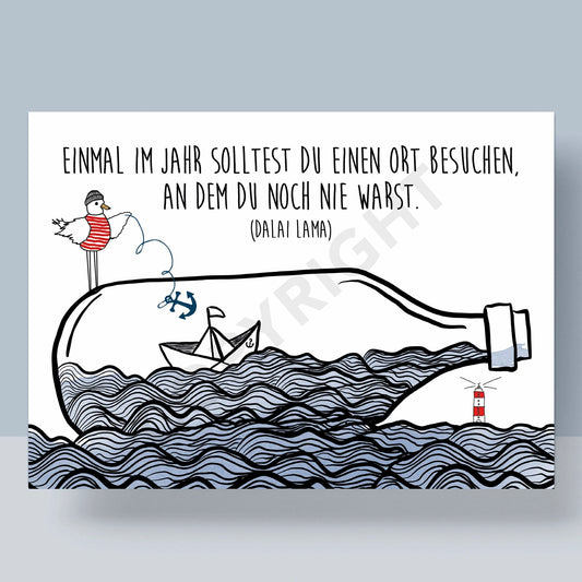 POSTKARTE - EINMAL IM JAHR SOLLTEST DU EINEN ORT BESUCHEN