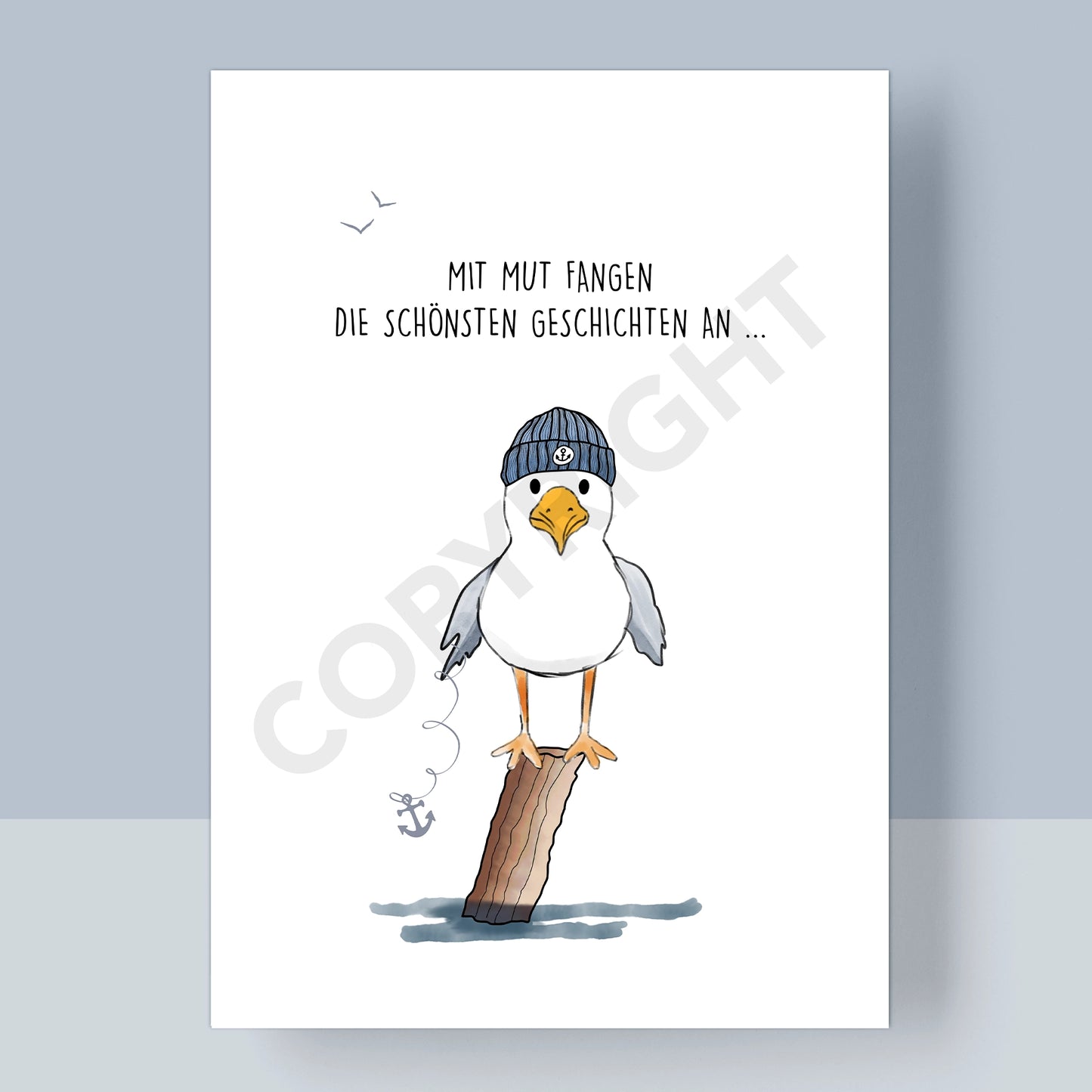 POSTKARTE - MIT MUT FANGEN DIE SCHÖNSTEN GESCHICHTEN AN