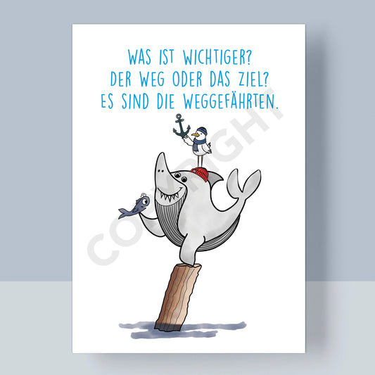 POSTKARTE - WEGGEFÄHRTEN
