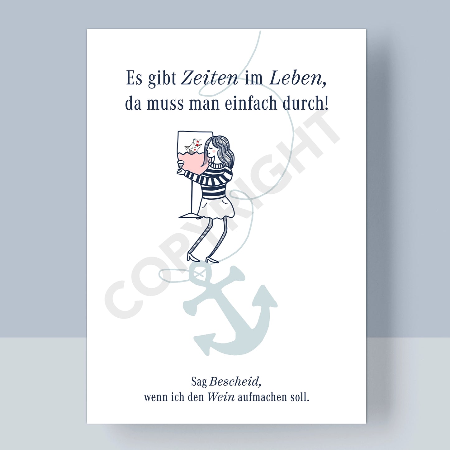 POSTKARTE - DA MUSS MAN EINFACH DURCH