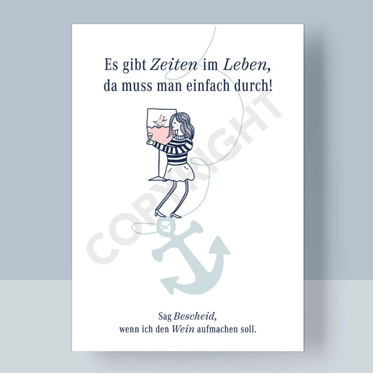 POSTKARTE - DA MUSS MAN EINFACH DURCH