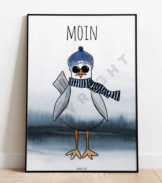 PRINT - COOLE MOIN MÖWE BRUSH
