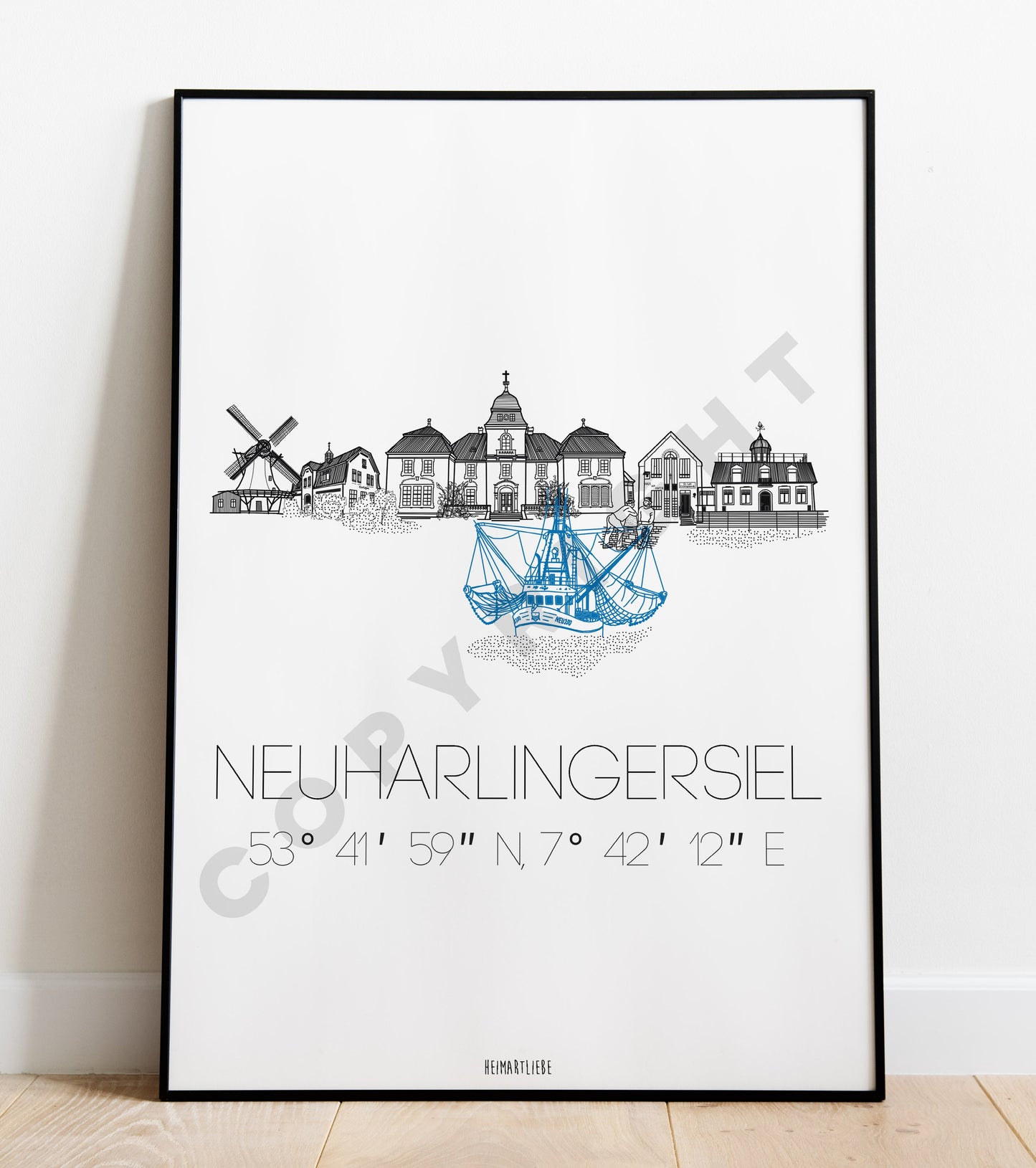 PRINT - SKYLINE NEUHARLINGERSIEL