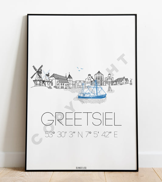 PRINT - SKYLINE GREETSIEL
