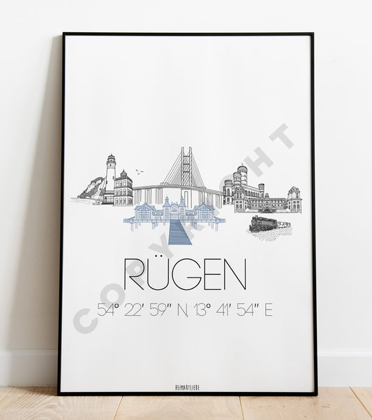 PRINT - SKYLINE RÜGEN | SELLIN