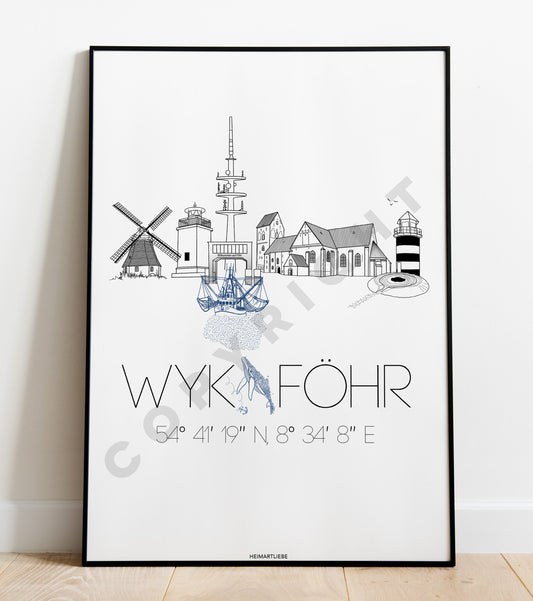 PRINT - SKYLINE WYK | FÖHR