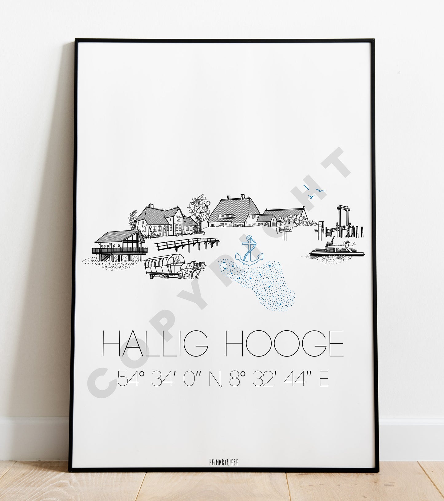 PRINT - SKYLINE HALLIG HOOGE
