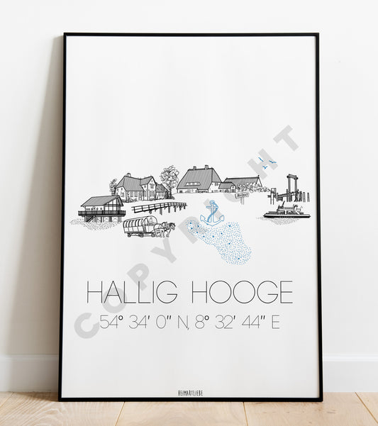 PRINT - SKYLINE HALLIG HOOGE