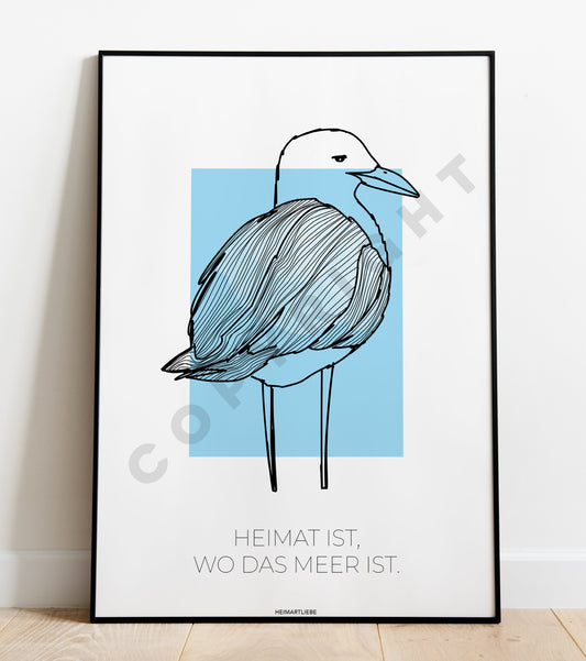 PRINT - BLUE | SAND | GREEN OCEAN - HEIMAT IST, WO DAS MEER IST