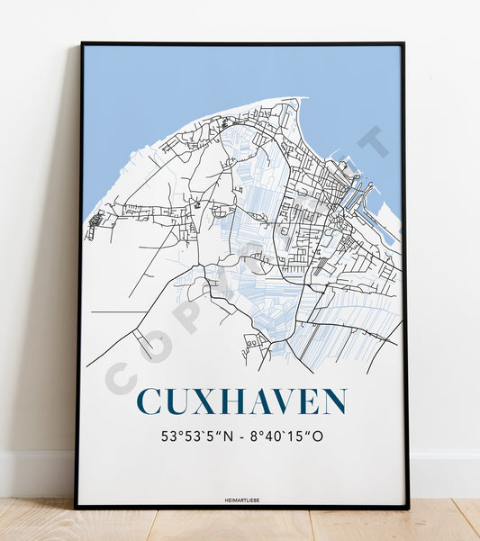 PRINT - MAP CUXHAVEN