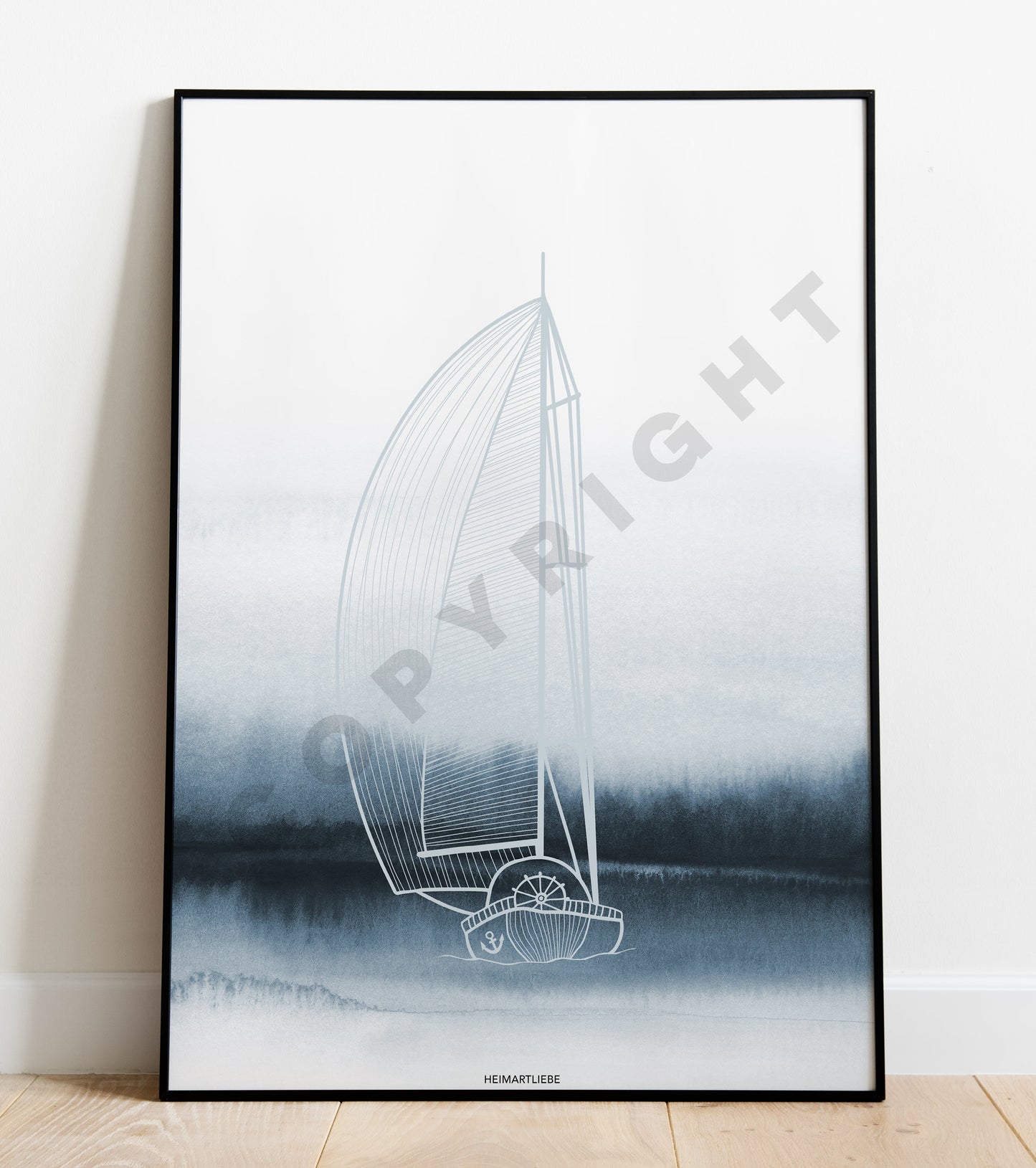 PRINT - MEERLIEBE SEGELBOOT
