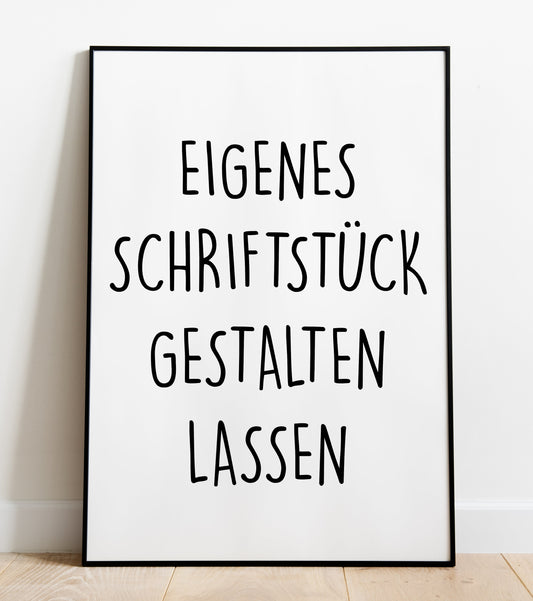 SCHRIFTSTÜCK GESTALTEN LASSEN