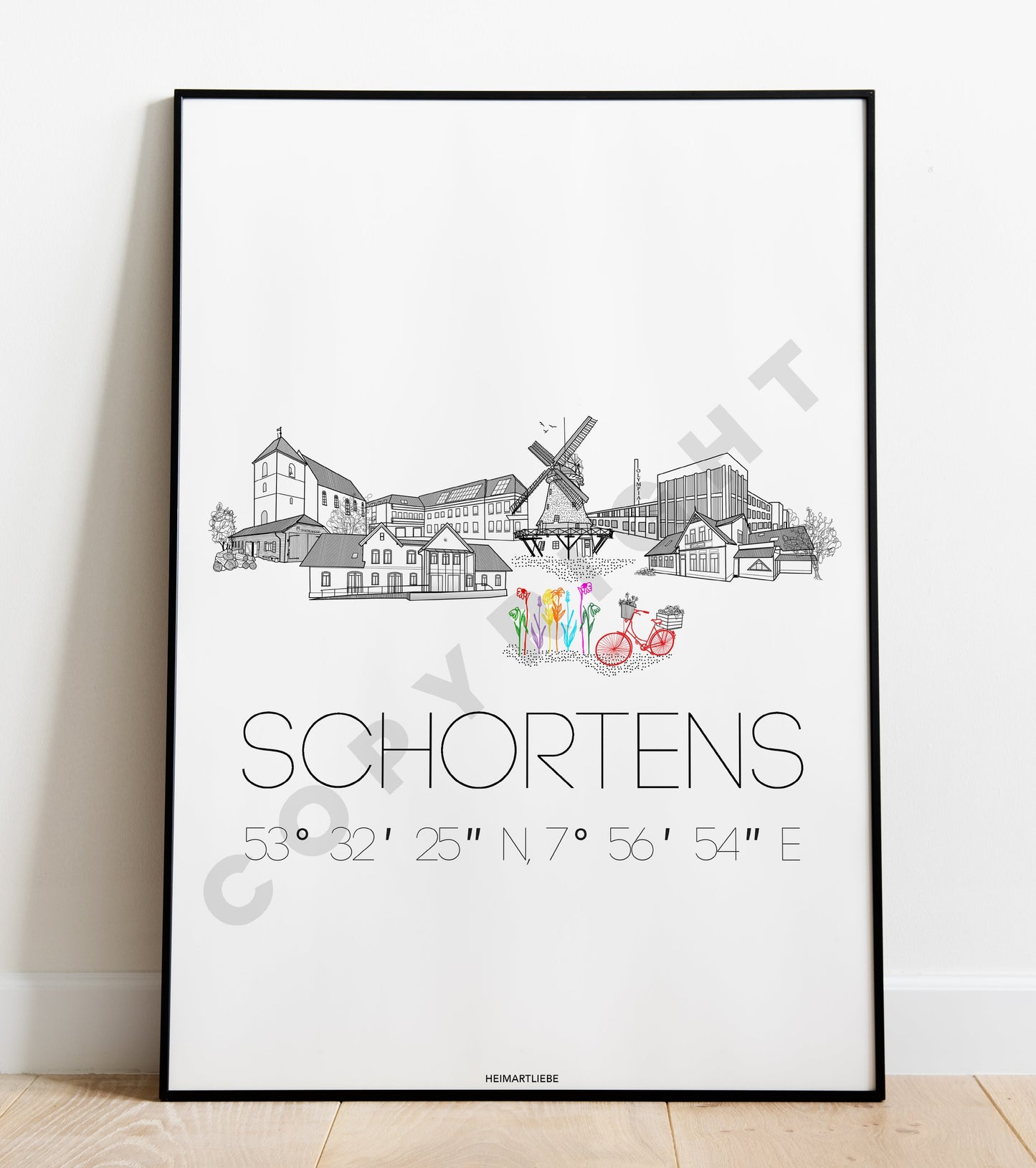 PRINT - SKYLINE SCHORTENS