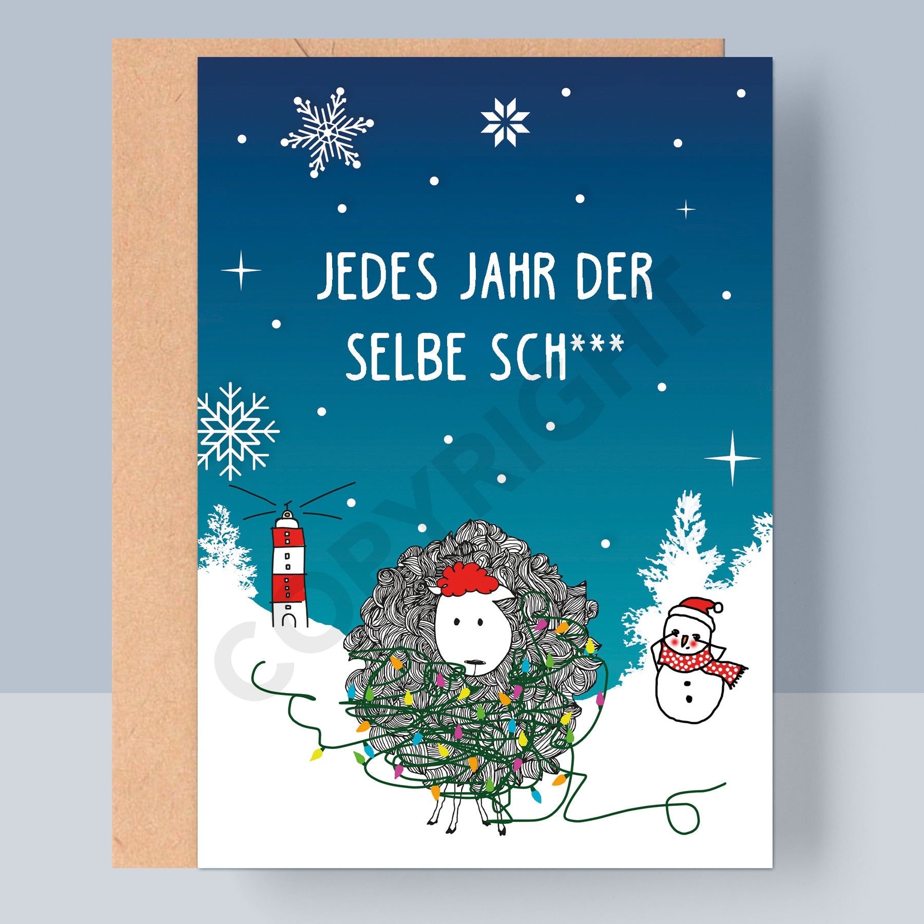 Anker-Tannenbaum Weihnachtskarte - Grüße versenden mit Stil – HEIMARTLIEBE