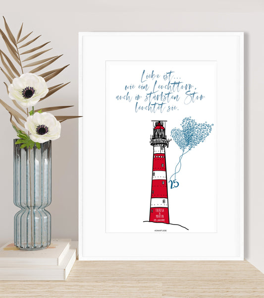 SILBERNE HOCHZEIT - LIEBE IST WIE EIN LEUCHTTURM