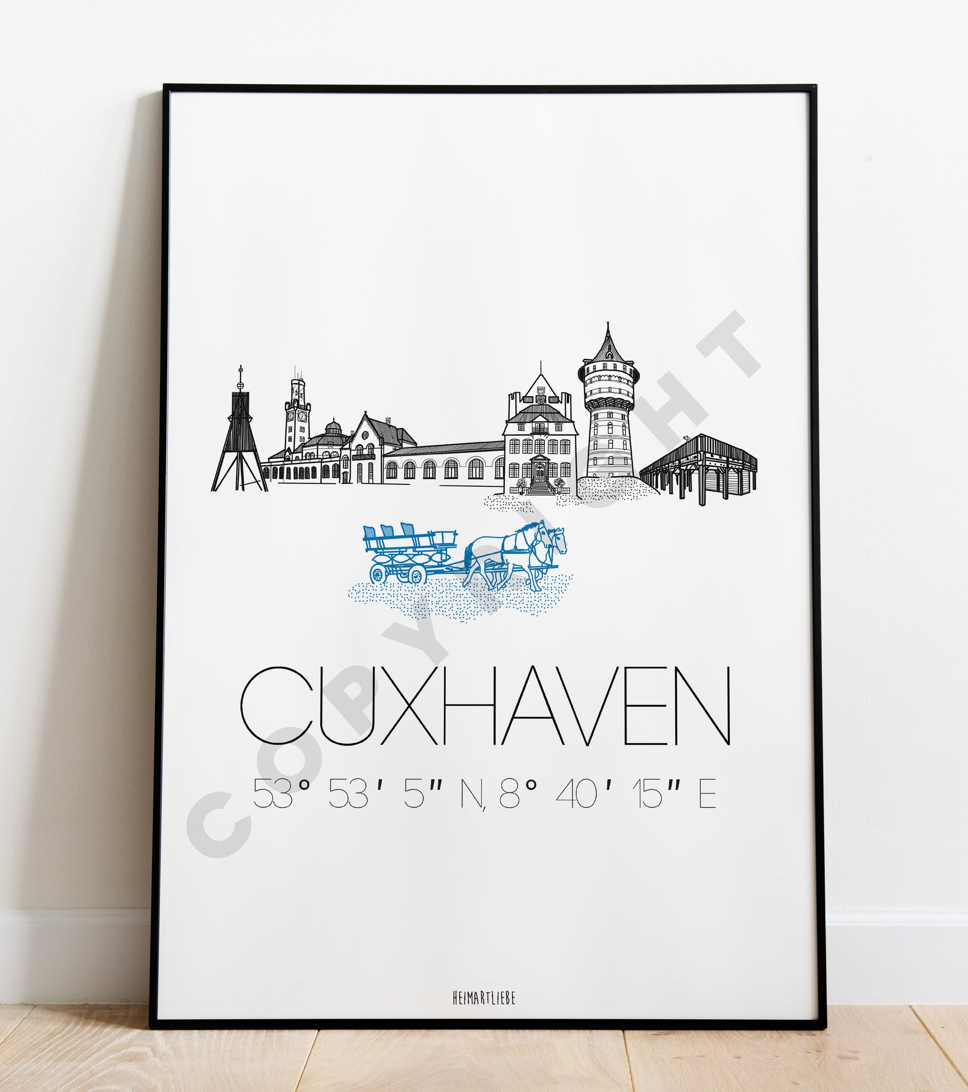 PRINT - SKYLINE CUXHAVEN