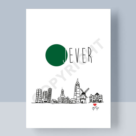 POSTKARTE - JEVER SKYLINE