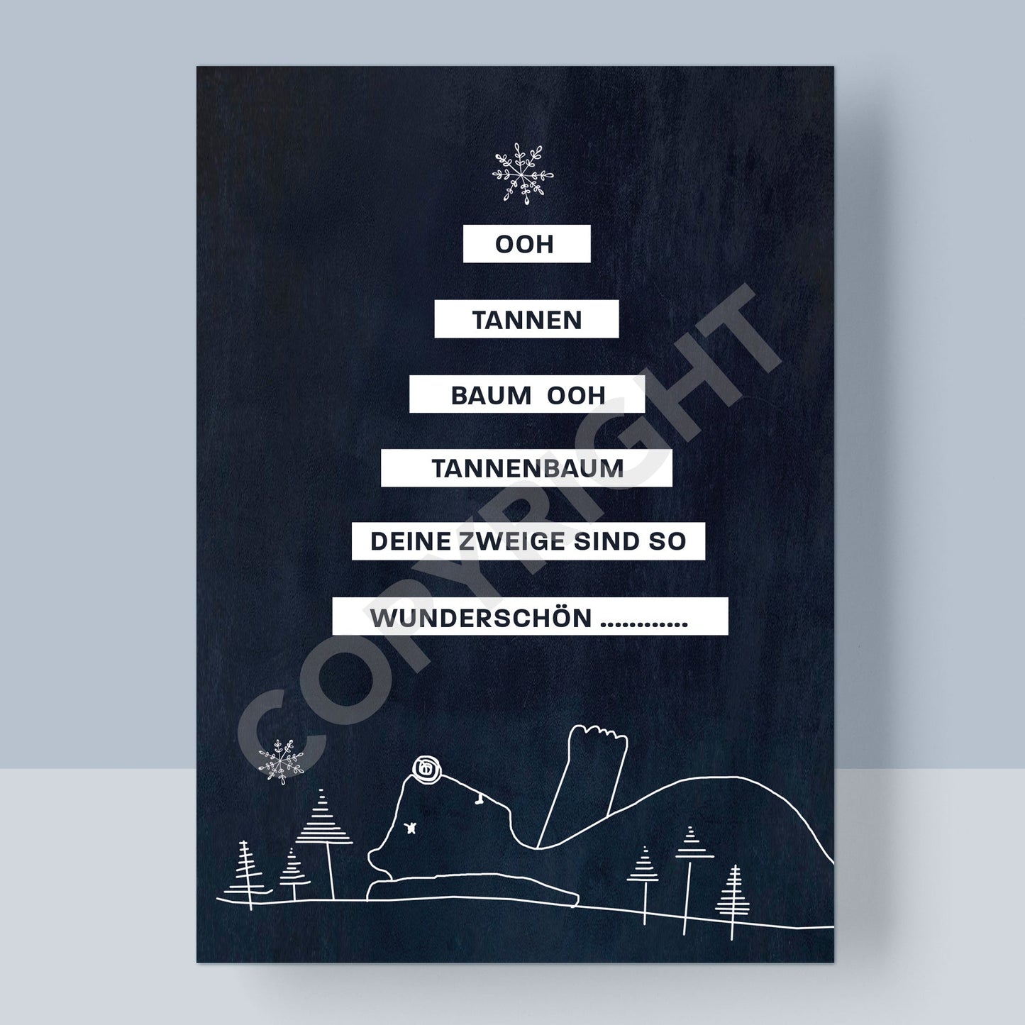 WEIHNACHTSPOSTKARTE - OOH TANNENBAUM ...