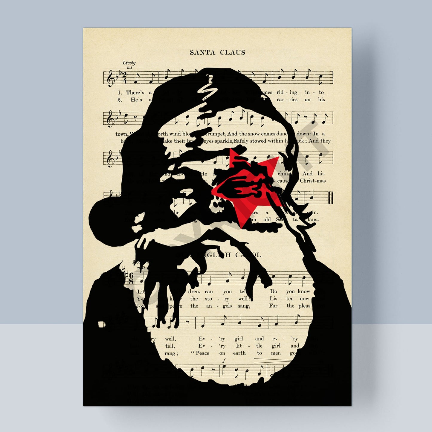 WEIHNACHTSPOSTKARTE - SANTA CLAUS