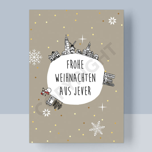 WEIHNACHTSPOSTKARTE - FROHE WEIHNACHTEN AUS JEVER