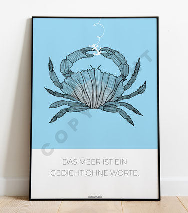 PRINT - BLUE | SAND | GREEN OCEAN - DAS MEER IST EIN GEDICHT OHNE WORTE