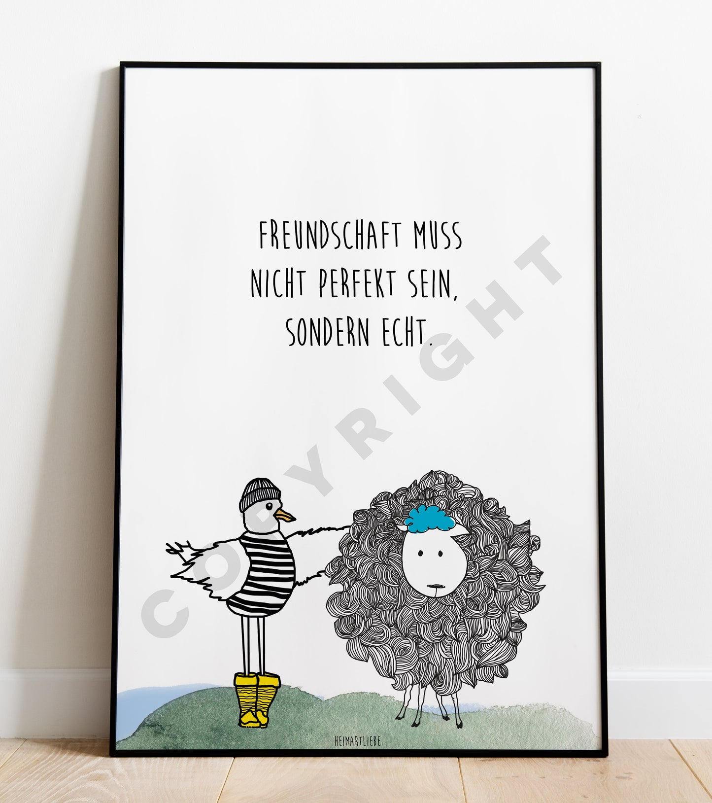 PRINT - FREUNDSCHAFT MUSS NICHT PERFEKT SEIN | SCHAF