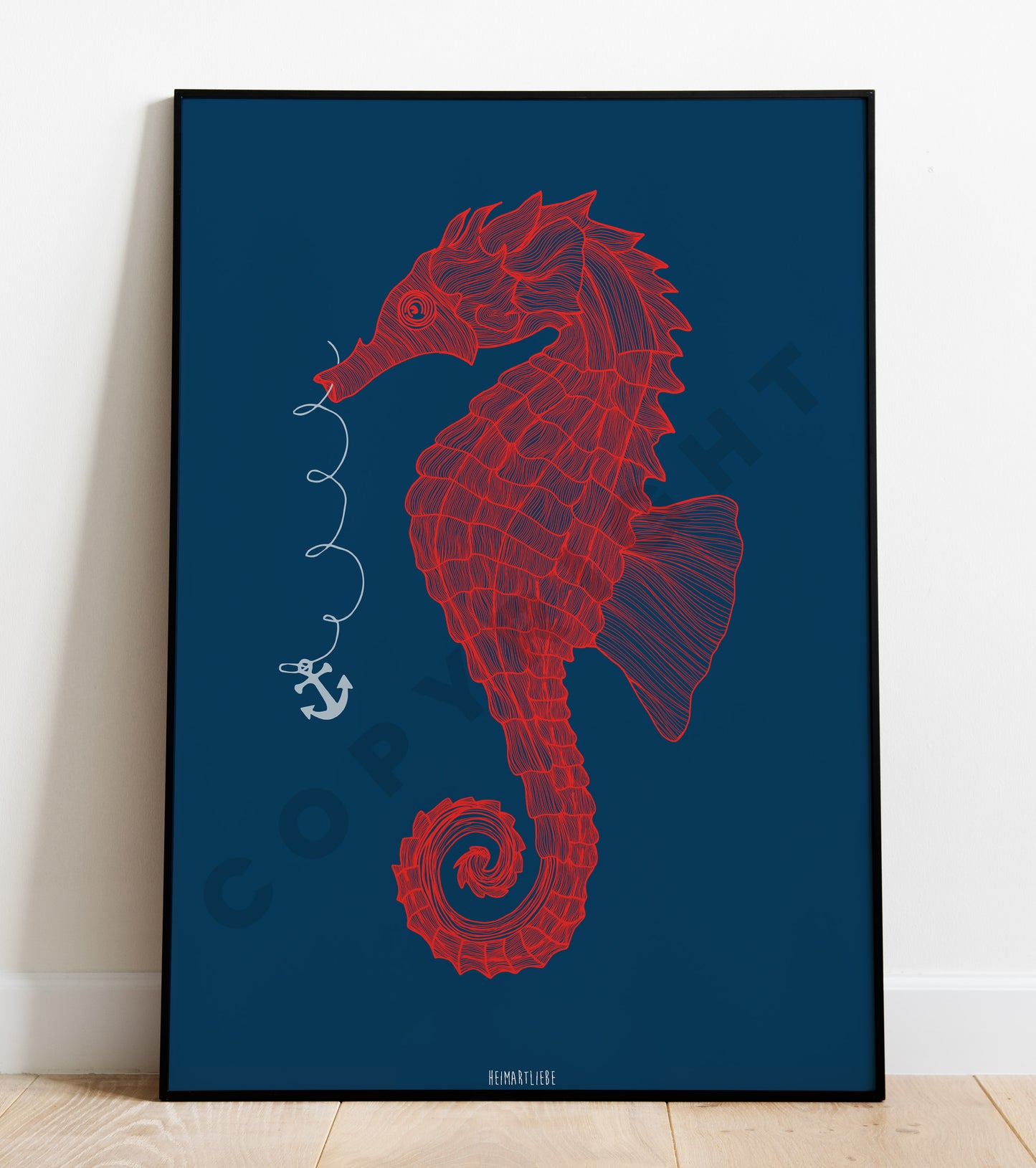 PRINT - SEEPFERDCHEN NEON