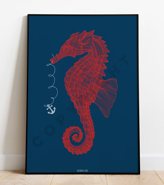 PRINT - SEEPFERDCHEN NEON