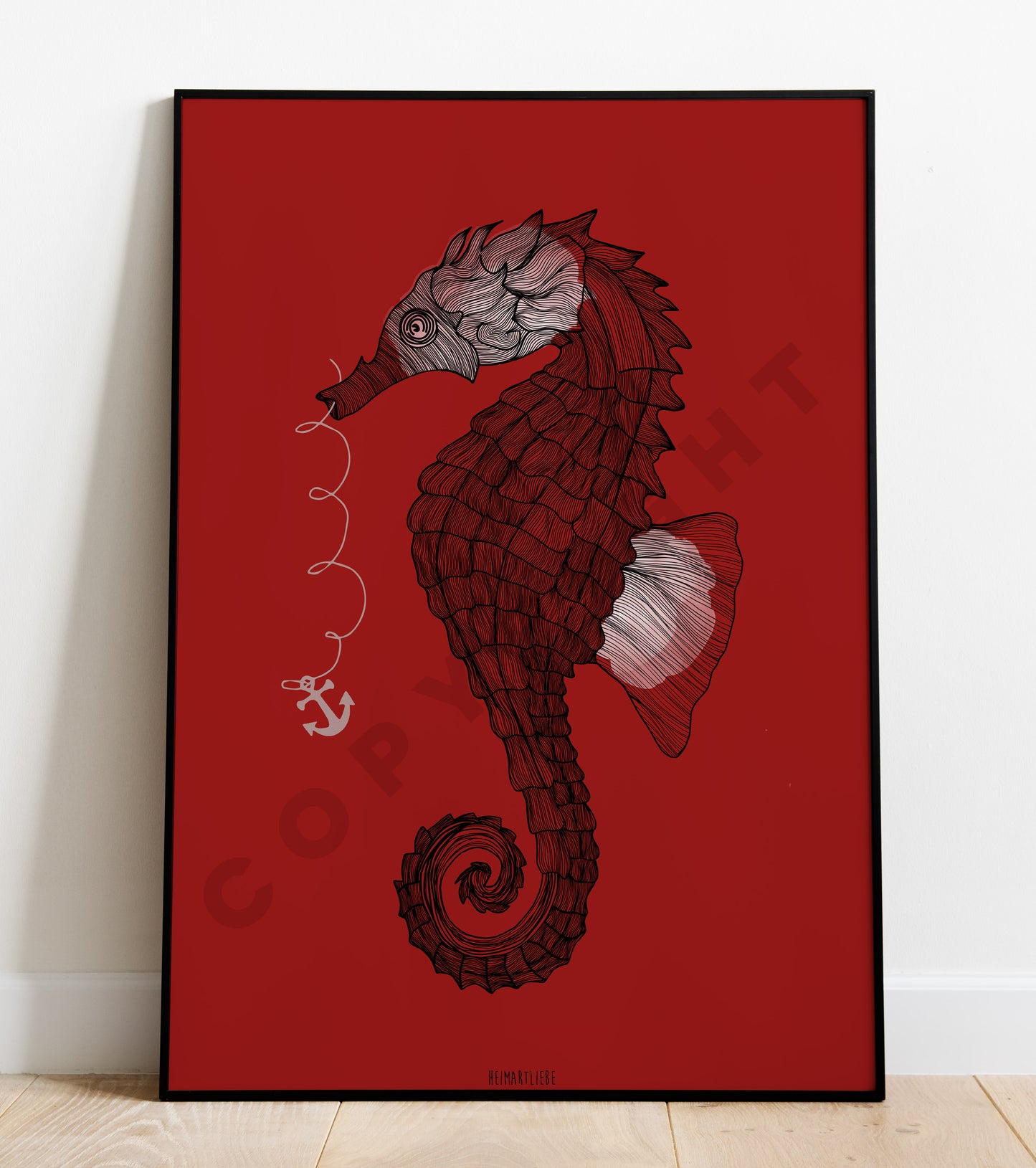 PRINT - SEEPFERDCHEN ROT