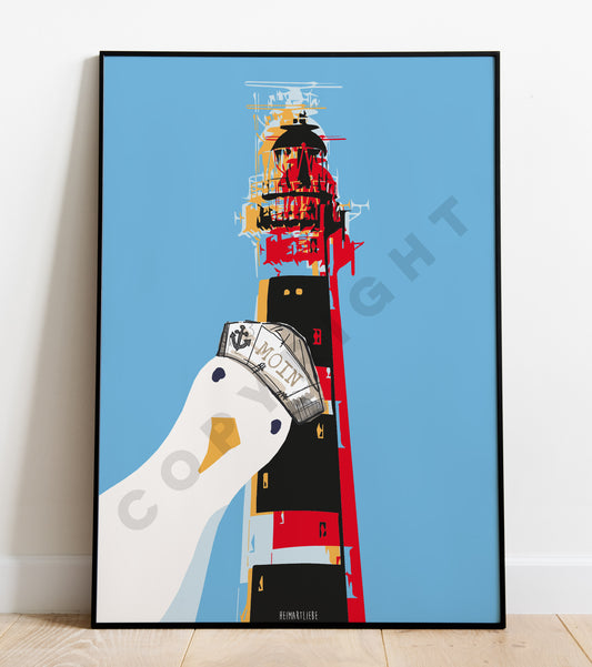 PRINT - LEUCHTTURM MÖWE