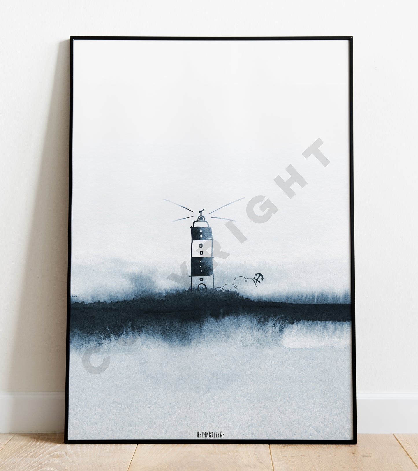 PRINT - MEERLIEBE LEUCHTTURM HOCHFORMAT