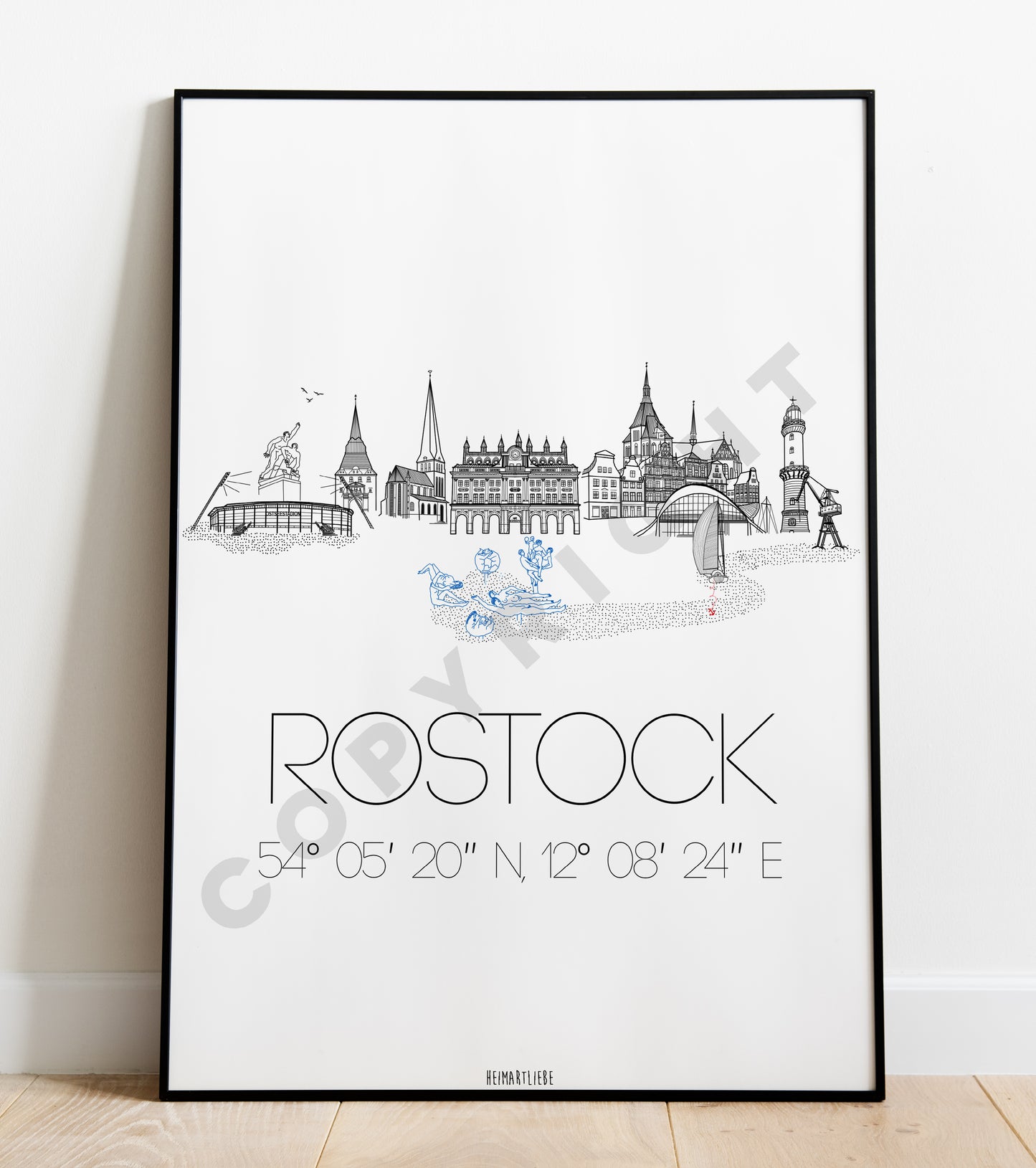 PRINT - SKYLINE ROSTOCK