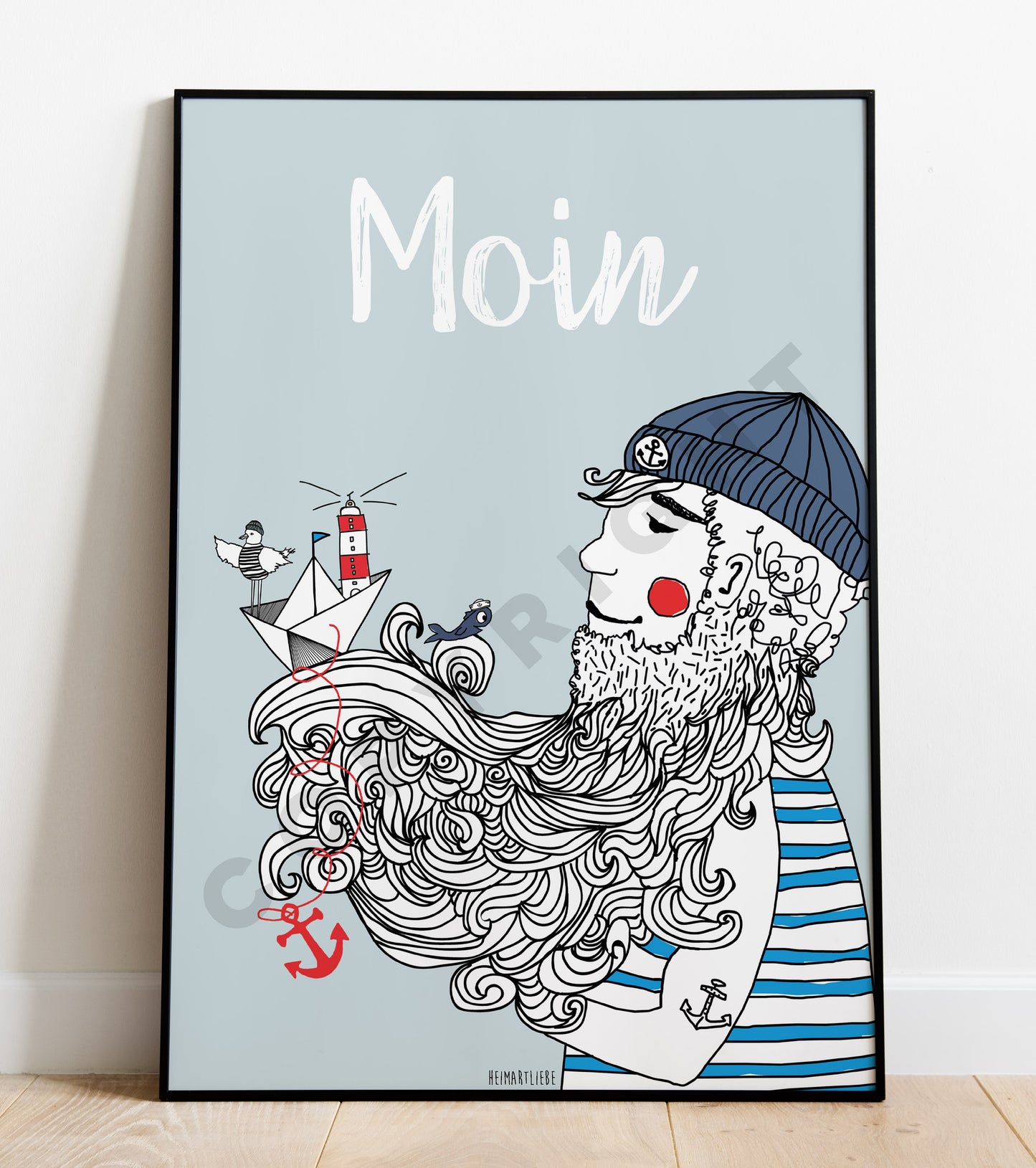 PRINT - MEERTRÄUMER MOIN (BLAU)