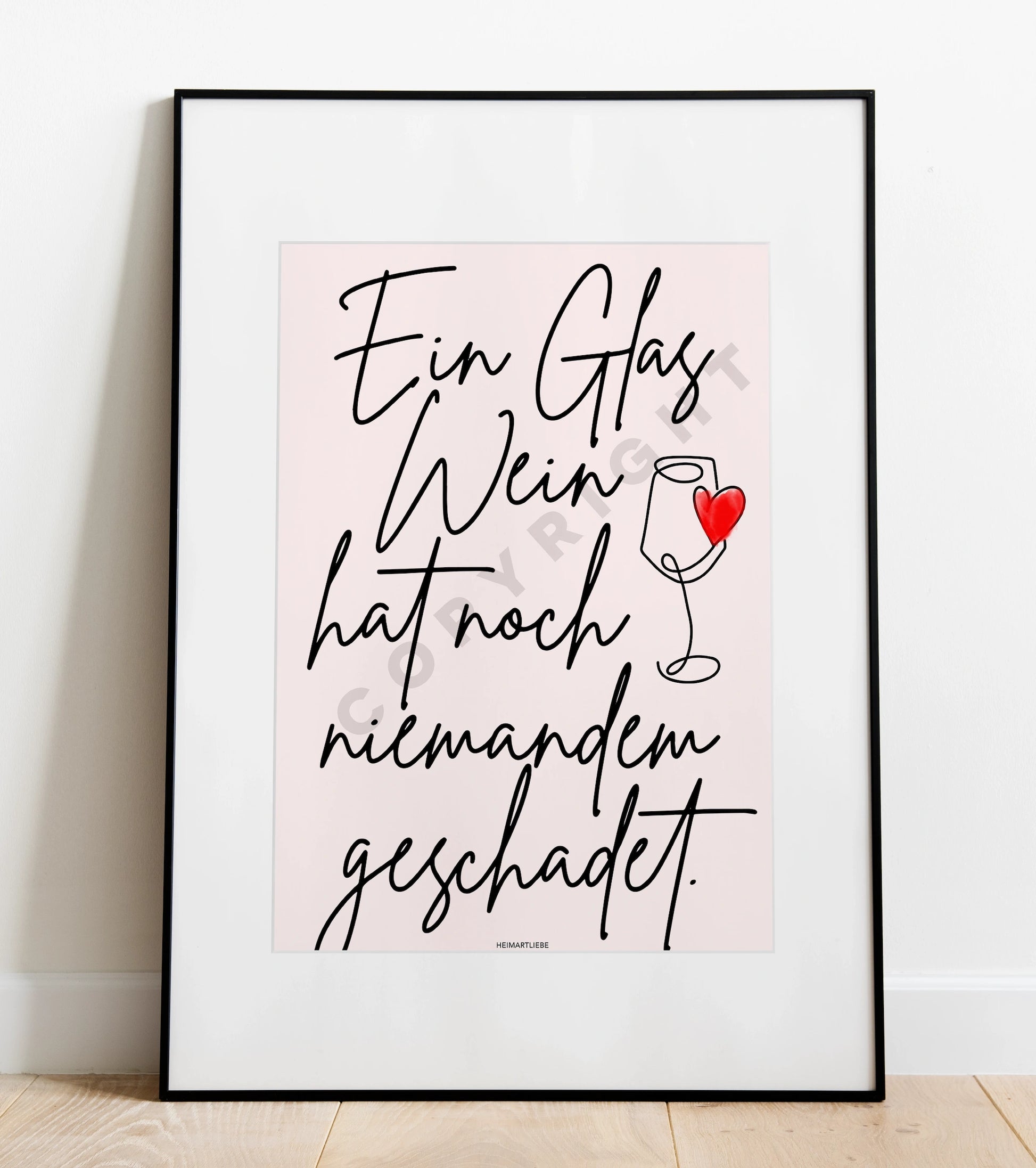 PRINT - EIN GLAS WEIN