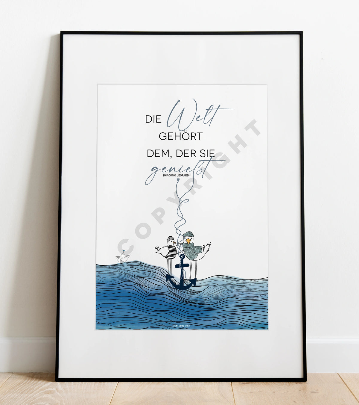 Wandtattoo Die Welt gehört dem Hochwertiger Kunstdruck mit maritimem Flair – Exklusiv bei HEIMARTLIEBE®