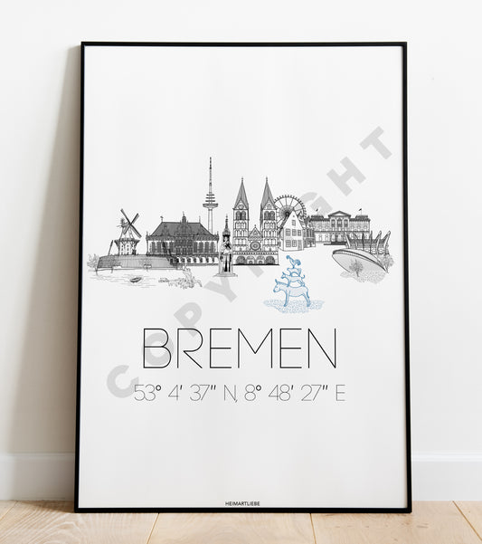 PRINT - SKYLINE BREMEN