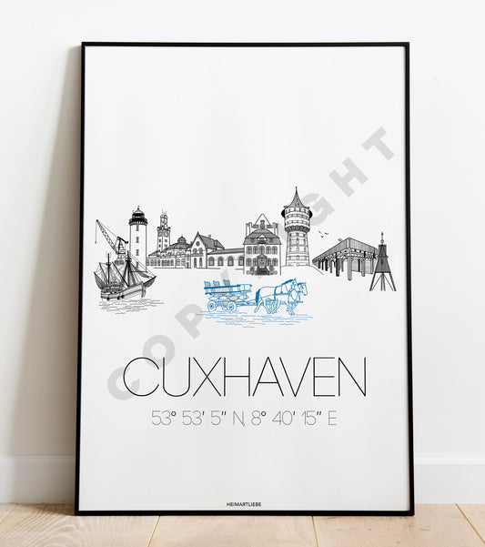 PRINT - SKYLINE CUXHAVEN