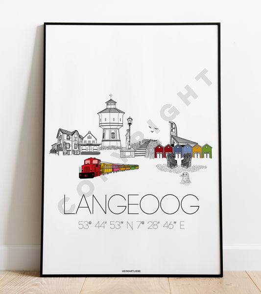 PRINT - SKYLINE LANGEOOG