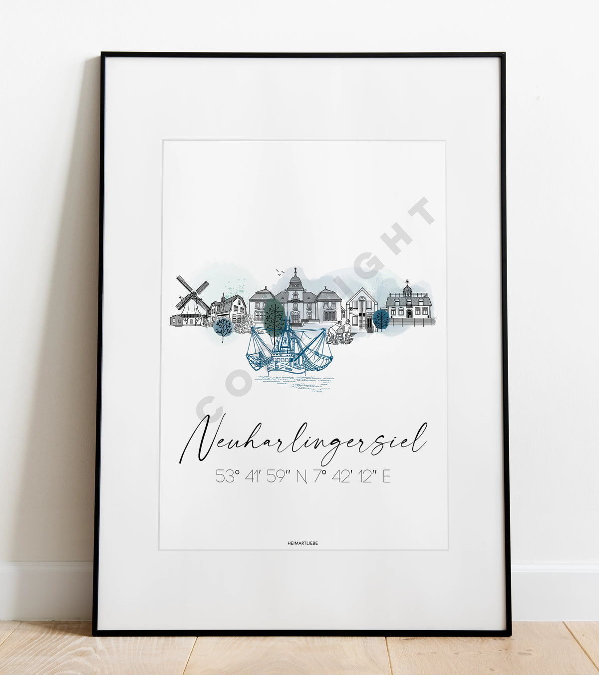 Skyline Neuharlingersiel | Kunstdruck