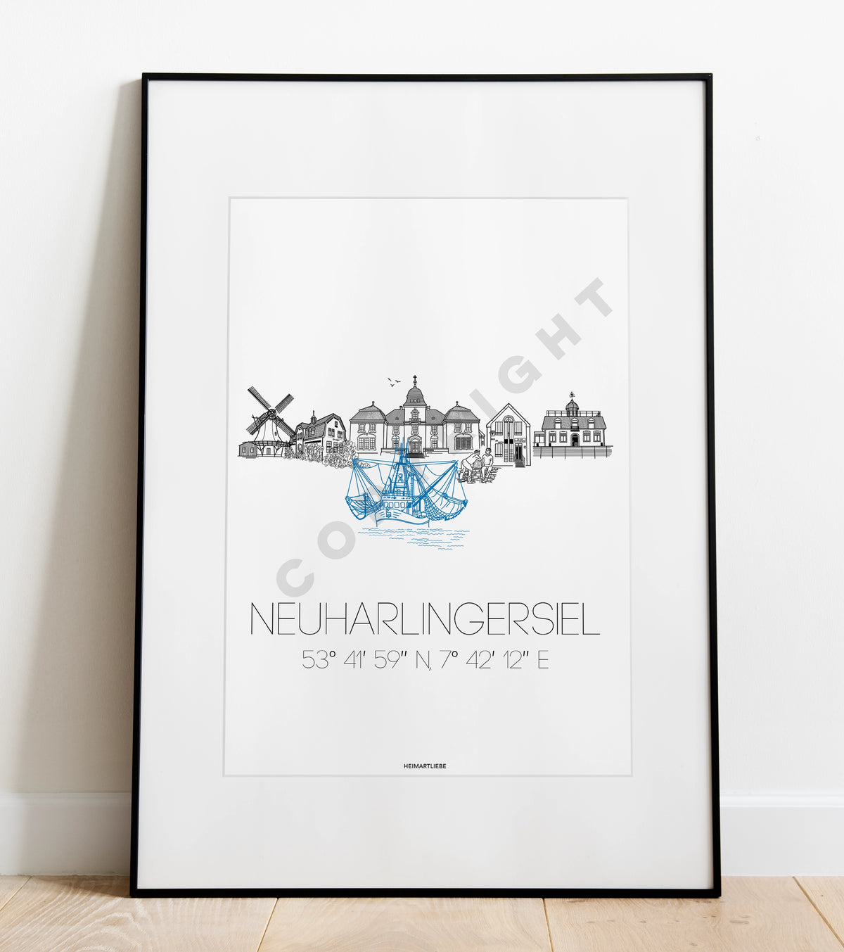 PRINT - SKYLINE NEUHARLINGERSIEL