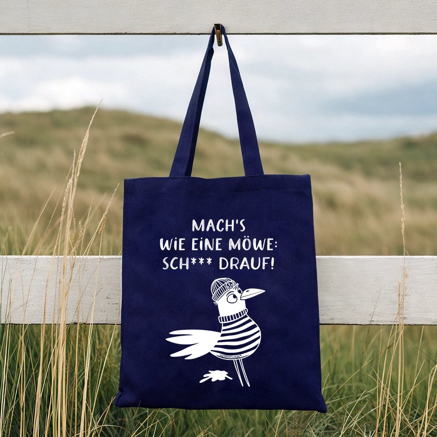 TASCHE "SCHEIß DRAUF" - SIEBDRUCK, 100% BAUMWOLLE