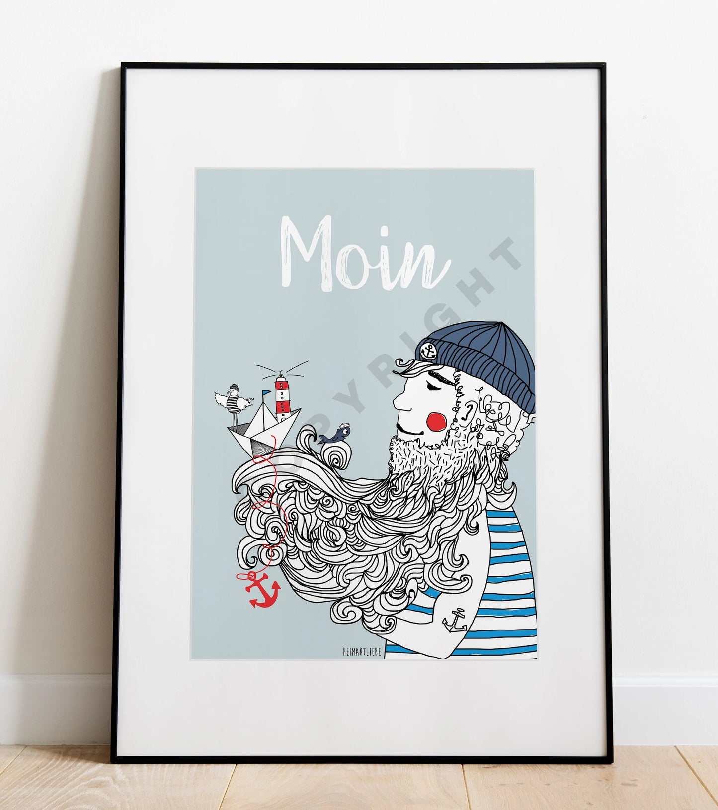 PRINT - MEERTRÄUMER MOIN (BLAU)