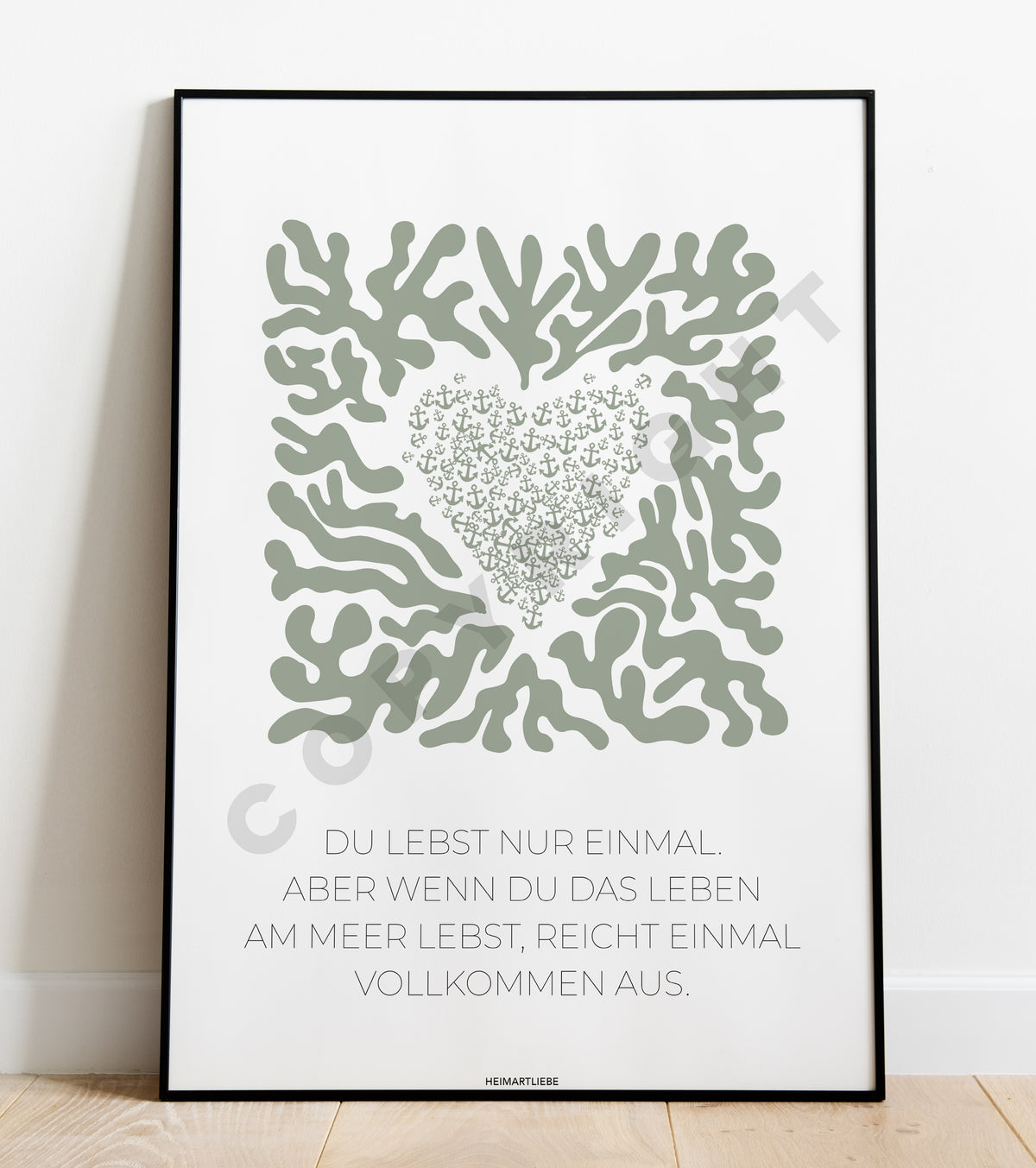 PRINT - BLUE | SAND | GREEN OCEAN - DU LEBST NUR EINMAL