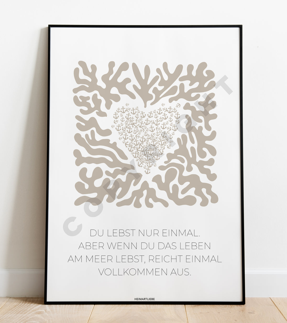 PRINT - BLUE | SAND | GREEN OCEAN - DU LEBST NUR EINMAL