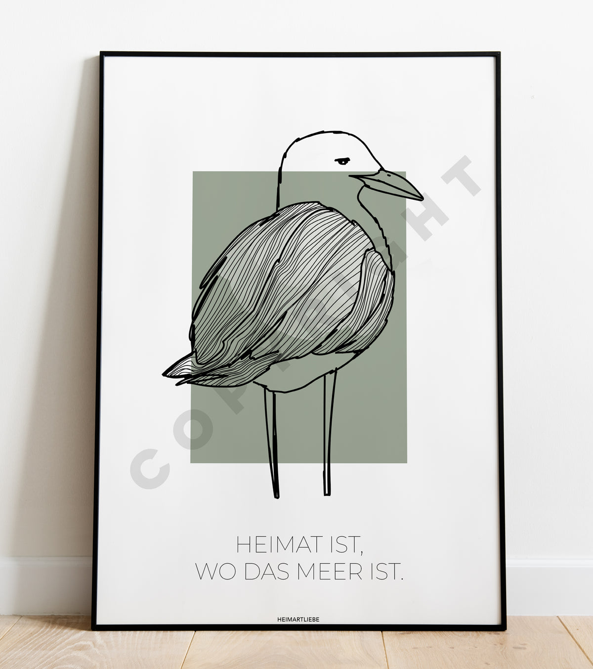 PRINT - BLUE | SAND | GREEN OCEAN - HEIMAT IST, WO DAS MEER IST